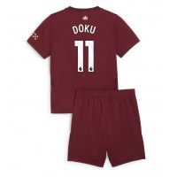 Manchester City Jeremy Doku #11 Fußballbekleidung 3rd trikot Kinder 2024-25 Kurzarm (+ kurze hosen)